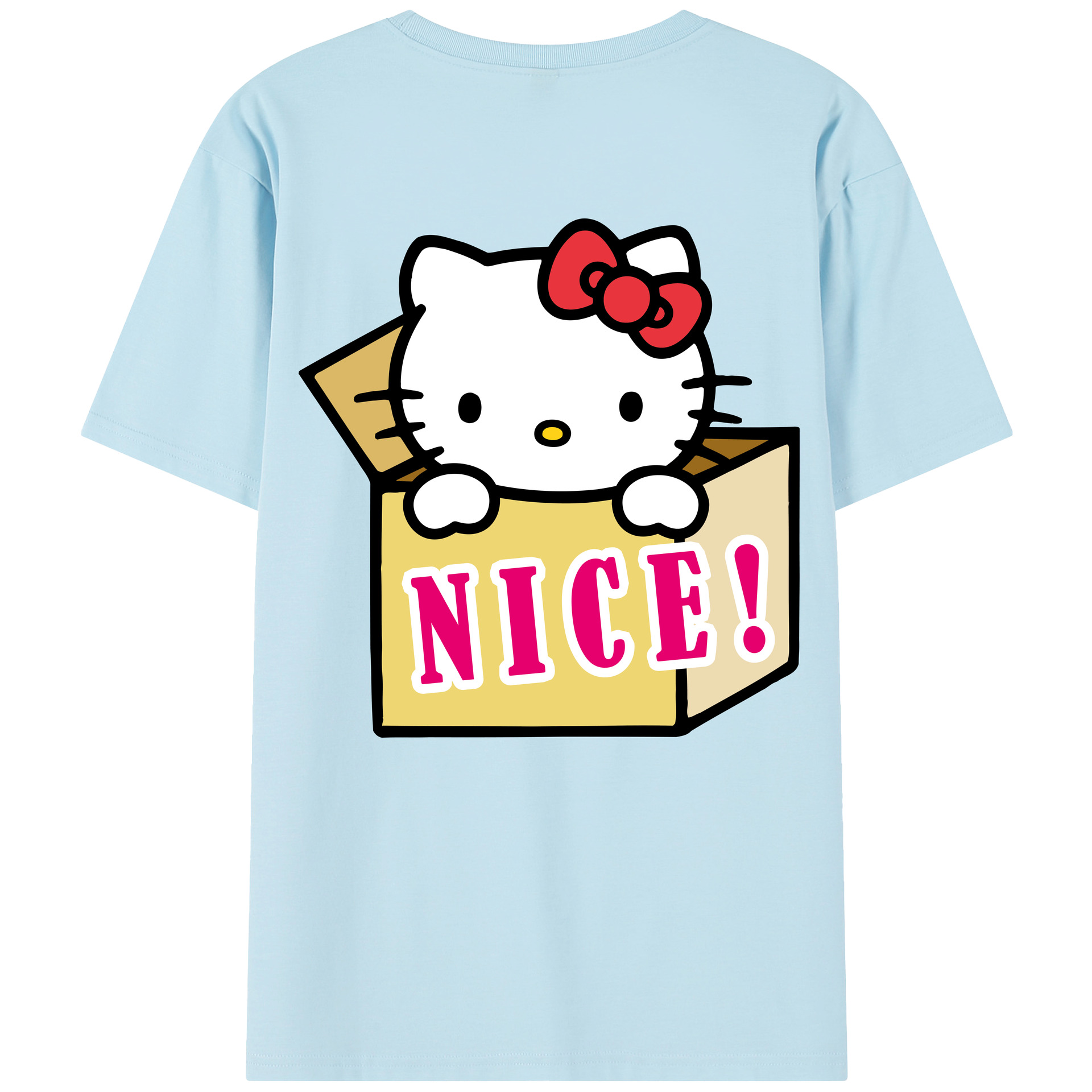 （画像用） Hello Kitty ハローキティ 綿100％半袖Tシャツ（背面プリント）